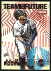 2022 Stadium Club Team of the Future Red Foil RC Rookie #TOF-13 Julio Rodriguez